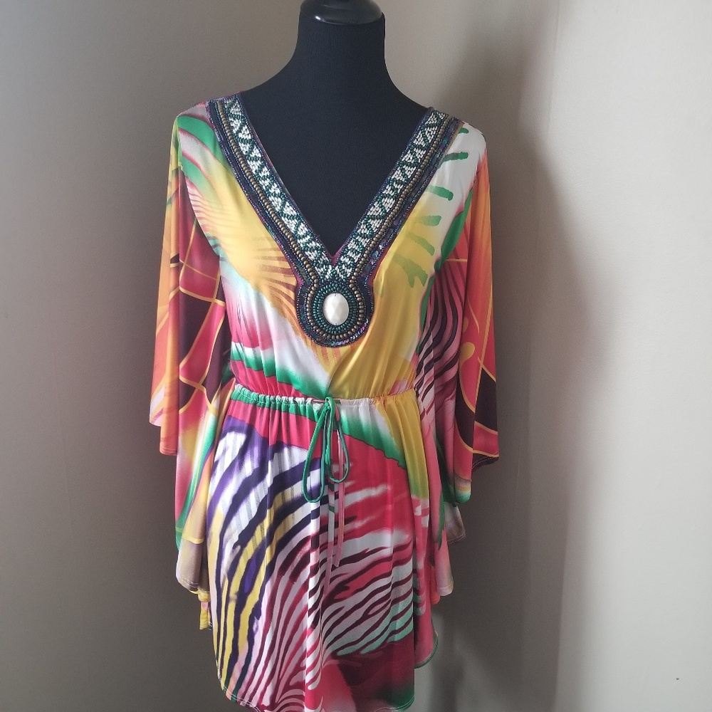 Multi Color Babydoll Dress NWT